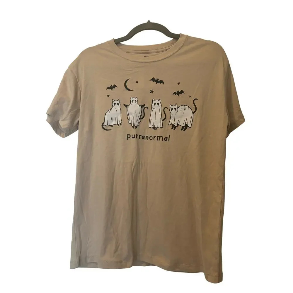 Purranormal Halloween Ghost Cat Ghostie tshirt size XS